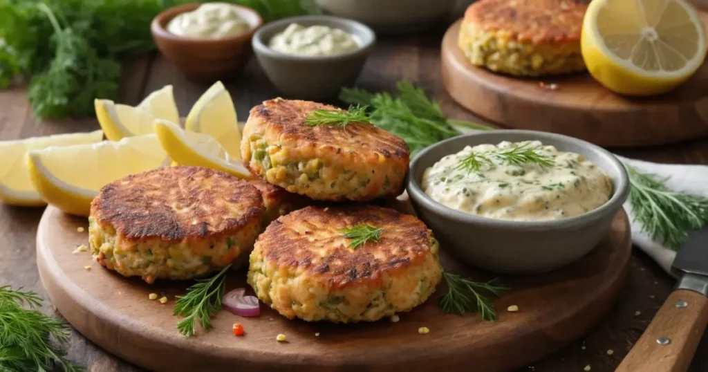 salmon patties with cornmeal